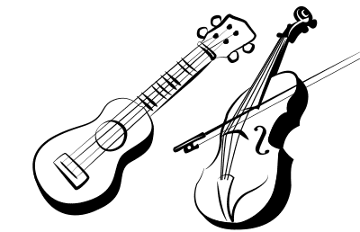Violines y ukeleles